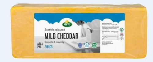 Picture of (Price Per KG) LOCKERBIE ARLA PROF MILD COLOURED CHEDDAR 5KG NOM