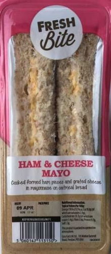 Picture of FRESH BITE HAM & CHEESE MAYONNAISE SANDWICH 10X144G