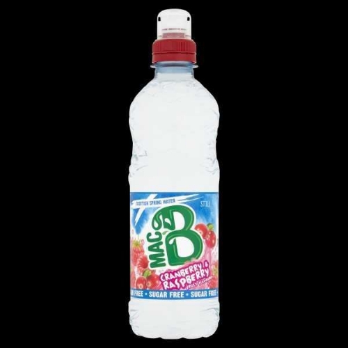 Picture of MAC B CRANBERRY & RASPBERRY FLAVOURED SPRING WATER 12x500ML