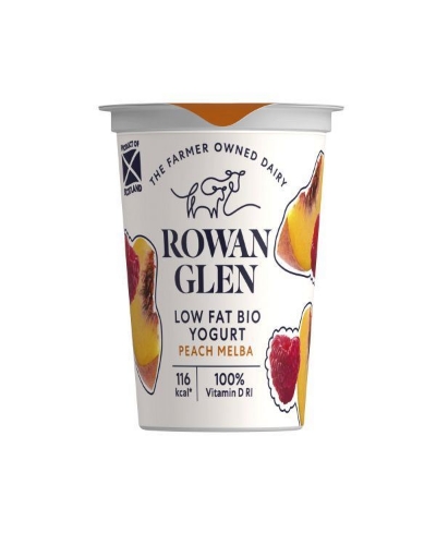 Picture of ROWAN GLEN LOW FAT BIO PEACH MELBA YOGURT 12X125G