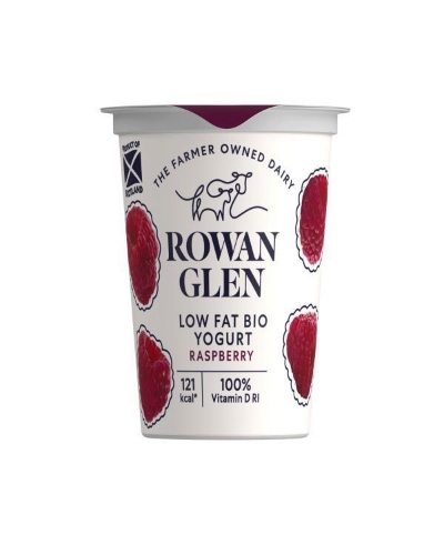 Picture of ROWAN GLEN LOW FAT BIO RASPBERRY YOGURT 12X125G