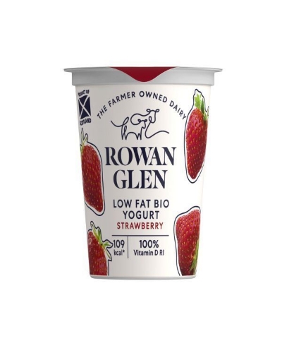 Picture of ROWAN GLEN LOW FAT BIO STRAWBERRY YOGURT 12X125G