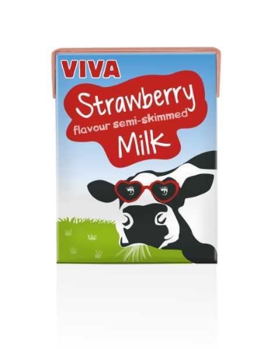 Picture of VIVA STRAWBERRY FLAVOURED  MILK 27X200ML