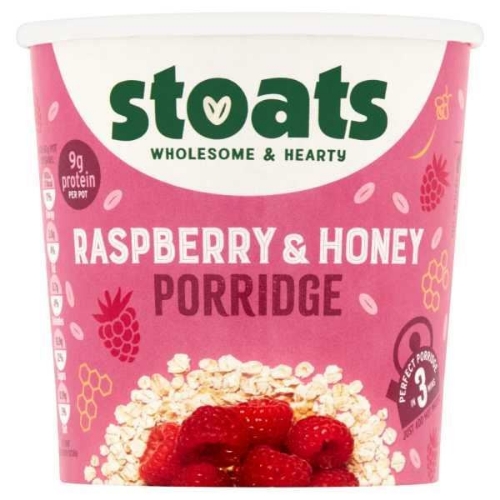 Picture of STOATS RASPBERRY & HONEY PORRIDGE QUICK POT 60G