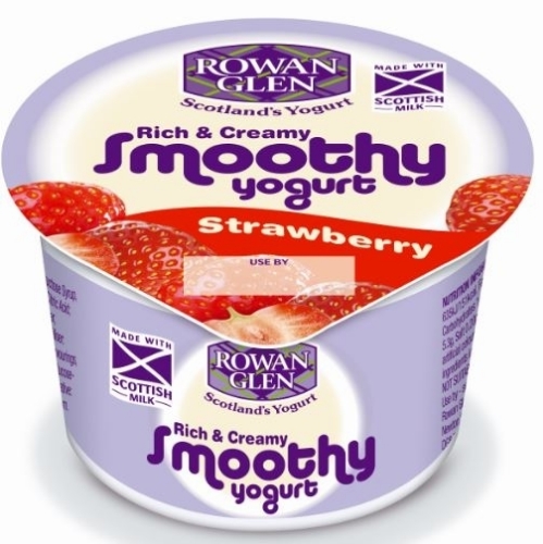 Picture of ROWAN GLEN RICH & CREAMY SMOOTH STRAWBERRY YOGURT 12X85G