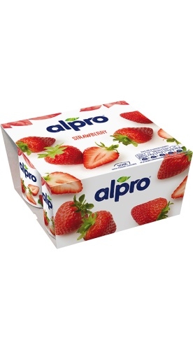 Picture of ALPRO SOYA ALTERNATIVE TO YOGURT STRAWBERRY 6x4x125G