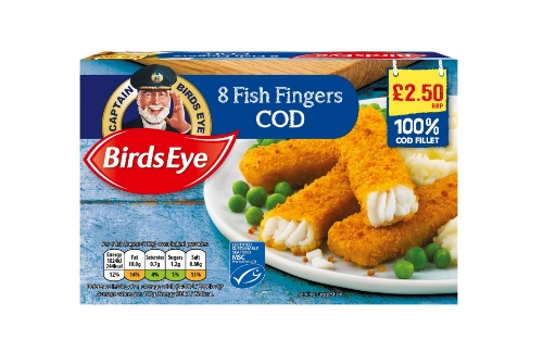 Picture of FROZEN BIRDS EYE 8 COD FILLET FISH FINGERS 12X224G £2.50 PMP