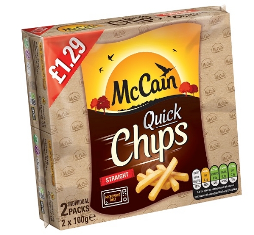 Picture of FROZEN MCCAIN QUICK CHIPS TWIN PACK 12X2X100G £1.29 PMP