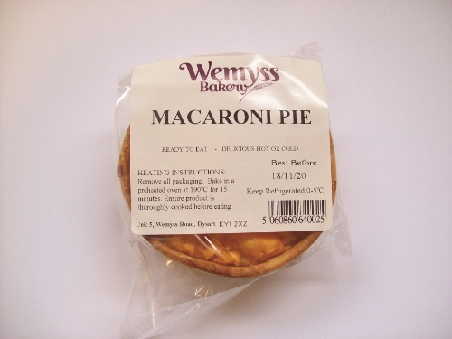 Picture of WEMYSS BAKERY MACARONI PIE SINGLE