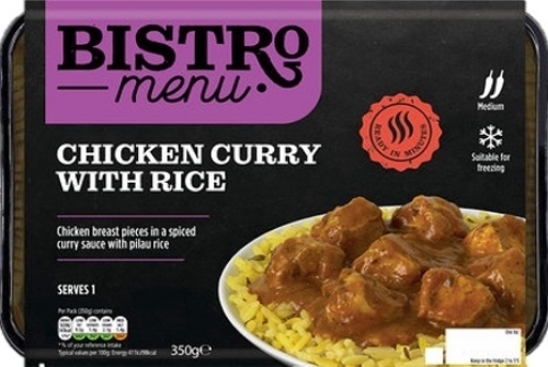 Picture of BISTRO MENU CHICKEN CURRY & RICE 350G