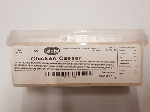 Picture of LET'S EAT CHICKEN CAESAR SANDWICH FILLING 1KG