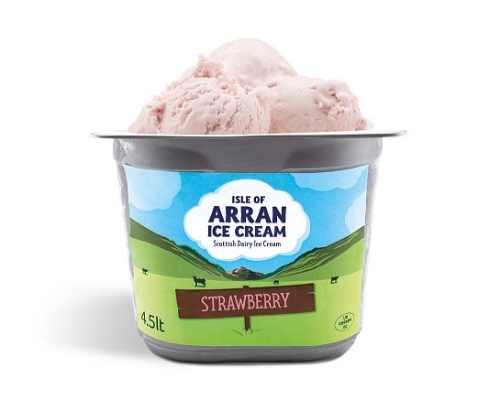 Picture of FROZEN ISLE OF ARRAN STRAWBERRY ICE CREAM 4.5LT TUB