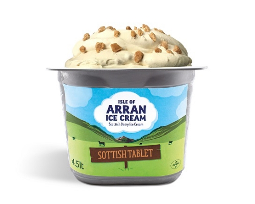 Picture of FROZEN ISLE OF ARRAN SCOTTISH TABLET ICE CREAM 4.5LT TUB