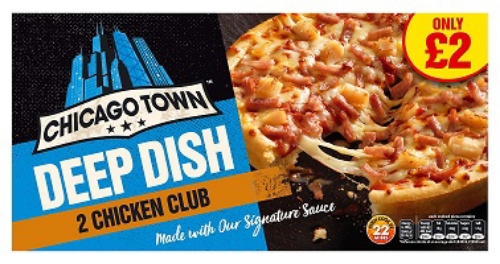 Picture of FROZEN CHICAGO TOWN DEEP DISH 2 CHICKEN CLUB 12X320G £2.00 PMP