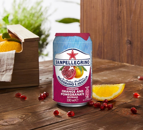 Picture of SAN PELLEGRINO MELOGRANO ARANCIA SPARKLING ORANGE & POMEGRANATE 12x330ML