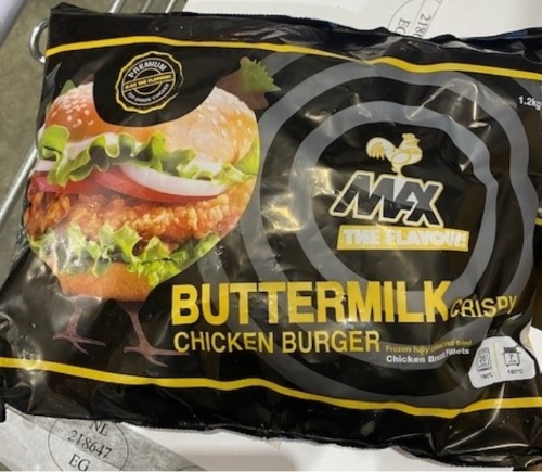 Picture of FROZEN BUTTERMILK CHICKEN FILLET BURGERS 5x1.2KG HALAL