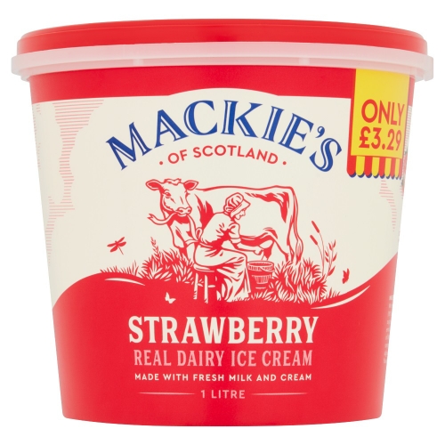 Picture of FROZEN MACKIES STRAWBERRY ICE CREAM 6x1LT