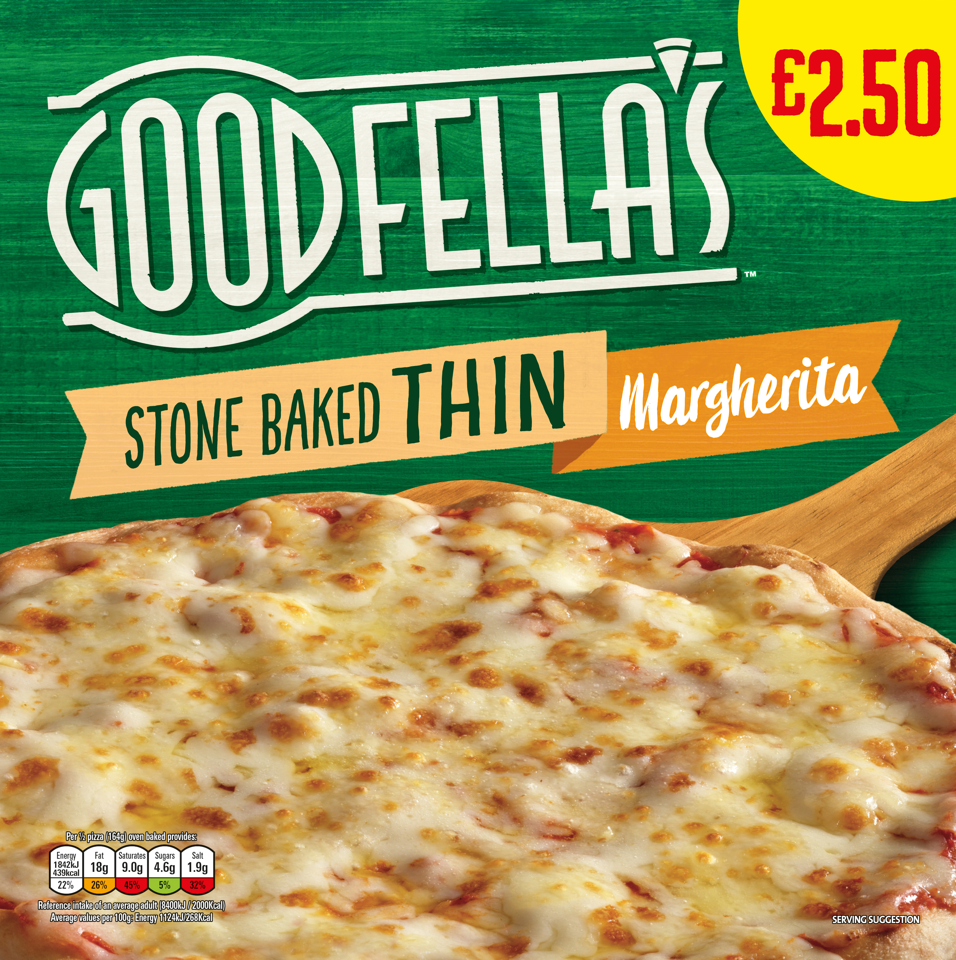 Fife Creamery. FROZEN GOODFELLAS PIZZA MARGHERITA 7X345G £2.50 PMP