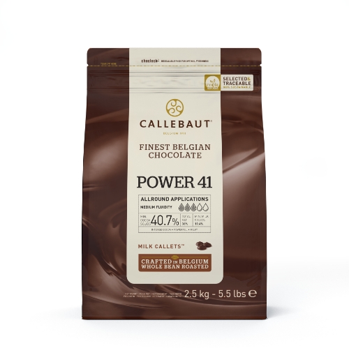 Picture of CALLEBAUT MILK CHOCOLATE DROPS POWER 41 2.5KG