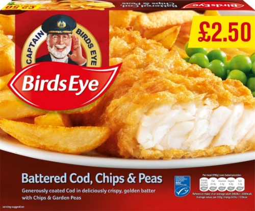 Picture of FROZEN BIRDS EYE COD CHIPS & PEAS 6X395G £2.50 PMP