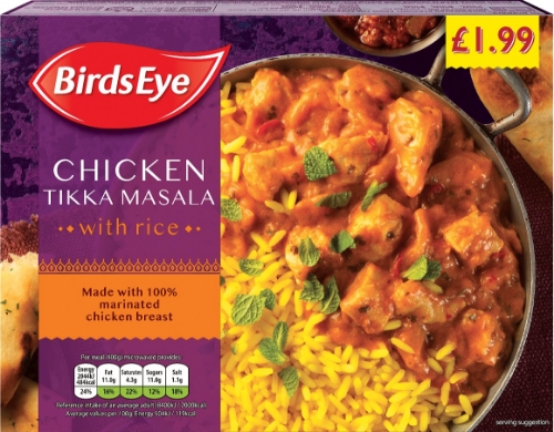 Picture of FROZEN BIRDS EYE CHICKEN TIKKA MASALA & RICE 6X400G £1.99 PMP