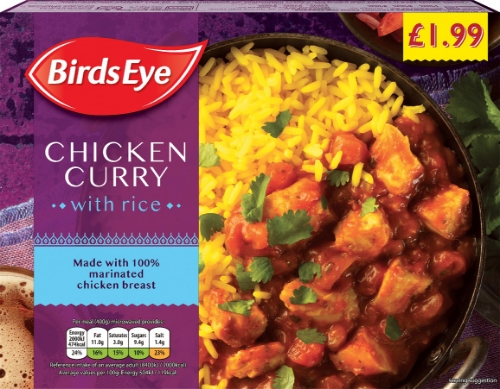 Picture of FROZEN BIRDS EYE CHICKEN CURRY & RICE 6X400G £1.99 PMP