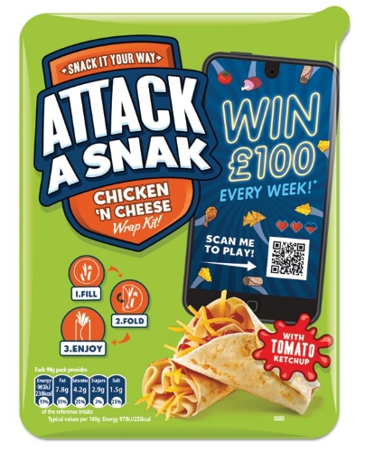 Picture of ATTACK A SNAK CHICKEN N CHEESE 8x99G