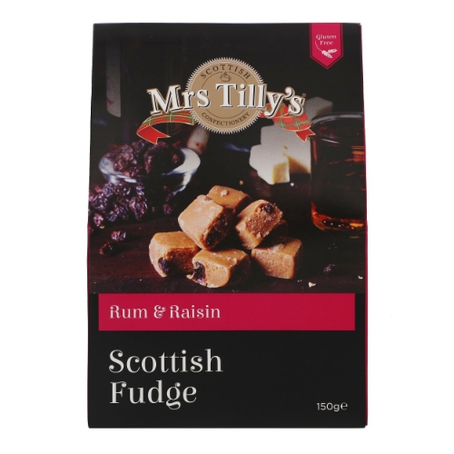 Picture of TILLYS RUM+RAISIN FUDGE 6X150G