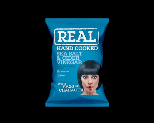 Picture of REAL CRISPS SEA SALT & CIDER VINEGAR 24x35G