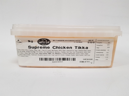 Picture of LET'S EAT SUPREME CHICKEN TIKKA 1KG