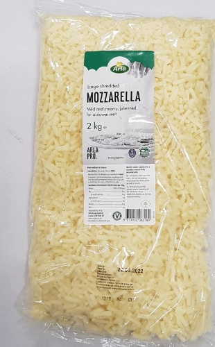 Picture of GRATED ARLA MOZZARELLA LARGE SHRED 100% 2KG