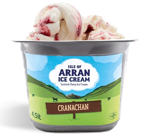 Picture of FROZEN ISLE OF ARRAN CRANACHAN ICE CREAM 4.5LT TUB