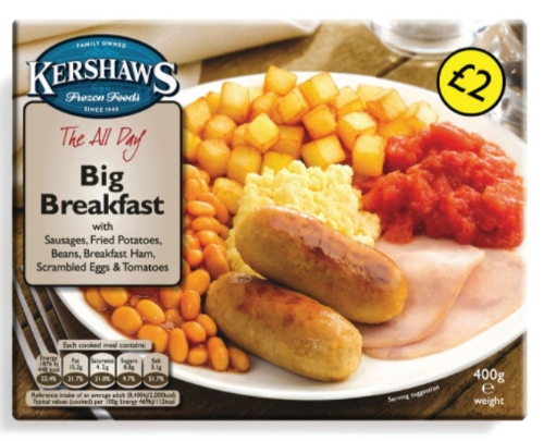 Picture of FROZEN KERSHAWS BIG BREAKFAST 12X400G £2.00 PMP