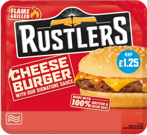 Picture of RUSTLERS CHEESEBURGER 4x141G £1.25 PMP