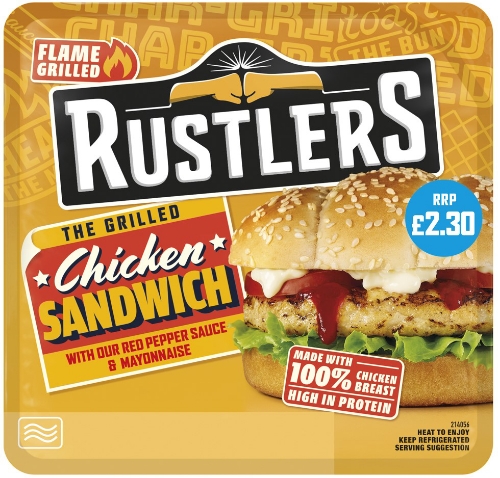 Picture of RUSTLERS CHICKEN SANDWICH 4x150G £2.30 PMP