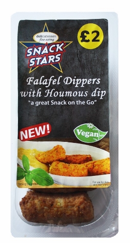 Picture of SNACK STARS FALAFEL DIPPERS & HOUMOUS DIP 8x120G £2.00 PMP