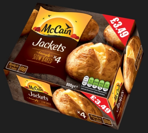 Picture of FROZEN MCCAIN JACKETS 4 PACK 8X800G £3.49 PMP