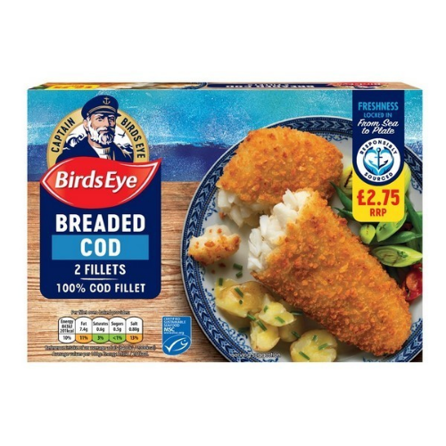 Picture of FROZEN BIRDS EYE 2 BREADED COD FILLETS 8X200G £2.75 PMP