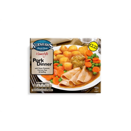 Picture of FROZEN KERSHAWS PORK DINNER 12X400G £2.25 PMP