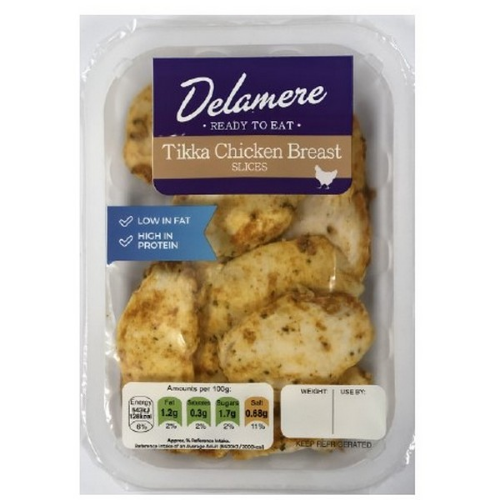 Picture of COOKED CHICKEN TIKKA BREAST SLICES 95G