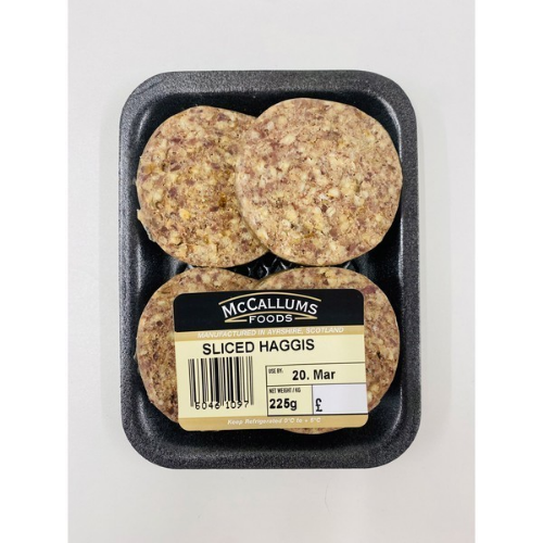 Picture of MCCALLUMS SLICED HAGGIS 225G £2.80 PMP