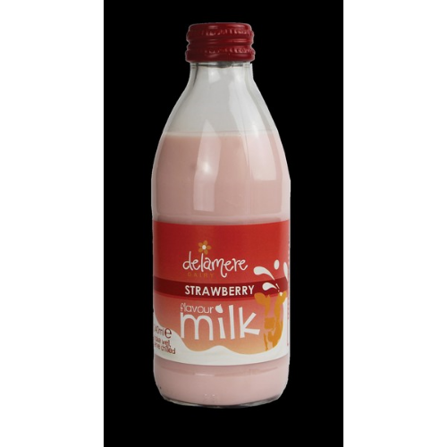 Picture of DELAMERE STRAWBERRY GLASS FLAVOURED MILK 20X240ML