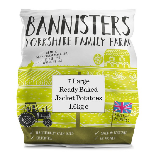 Picture of FROZEN BANNISTERS LARGE R/B JACKET POTATOES 8KG (5X7 BAGS - 35 PER CASE)