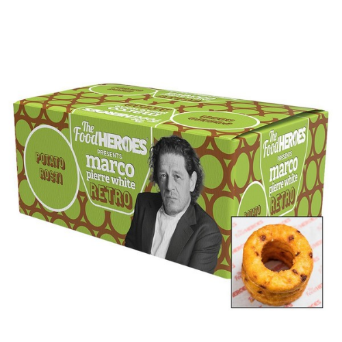 Picture of FROZEN MARCO PIERRE WHITE POTATO ROSTI (ONION RING) 4X2.27KG