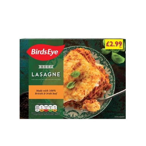 Picture of FROZEN BIRDS EYE BEEF LASAGNE 6X400G £2.99 PMP