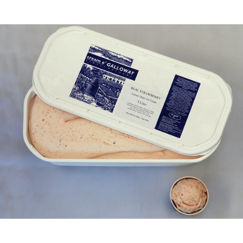 Picture of FROZEN CREAM O GALLOWAY STRAWBERRIES & CREAM ICE CREAM 4.5LTR