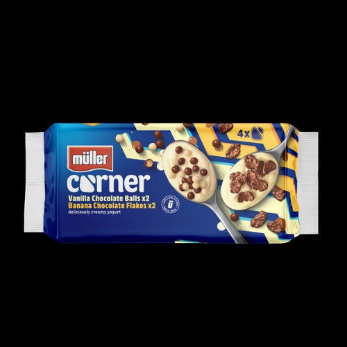 Picture of MULLER CRUNCH CORNER 4 PACK VANILLA & BANANA 3X4X124G 