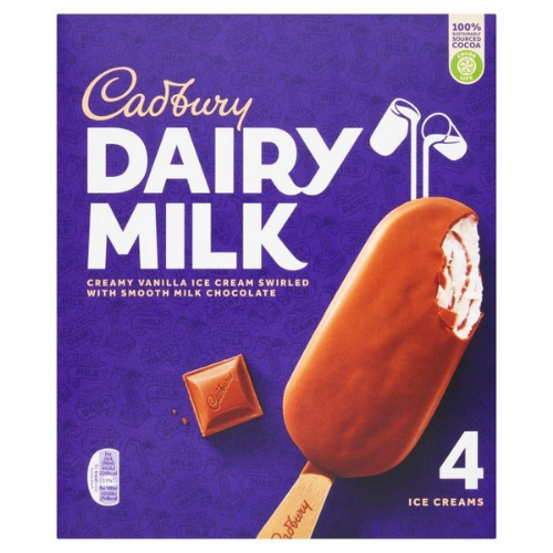 Picture of FROZEN CADBURY DAIRY MILK STICKS MULTIPACK 8X4PK 