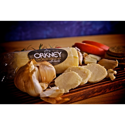 Picture of ORKNEY SMOKED CHEDDAR WITH GARLIC 16X150G