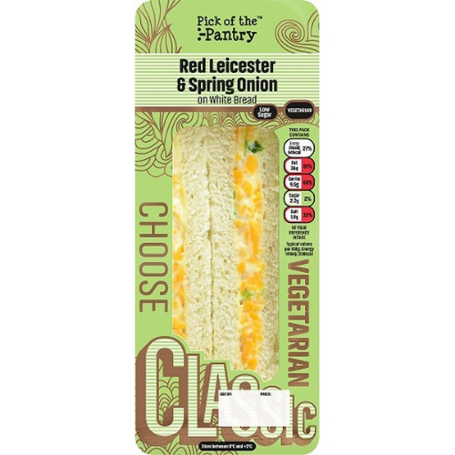 Picture of RED LEICESTER & SPRING ONION CLASSIC SANDWICH PICK OF THE PANTRY 160G